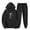 Black, variant on ibuvkizy Women Two Piece Outfits Sets Fall!Men's and Women's Sports Tracksuits Long Sleeve Pullover Hoodies Sweatshirt Loose Coat and Sweatpants Fall Winter Suit Black,S