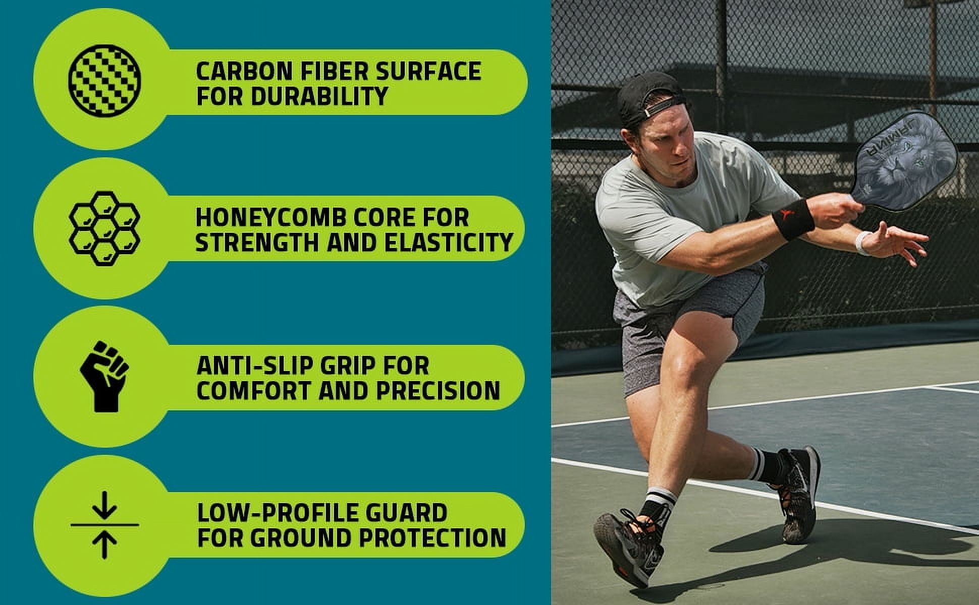 TopSpin Technology Pickleball Paddles, Set of 2 Carbon Fiber Paddles, USAPA Approved