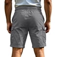 thumbnail image 4 of Cargo Shorts for Men Elastic Waist Drawstring Lightweight Hiking Shorts Breathable Stretch Casual Shorts, 3XL, 4 of 5