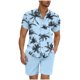 thumbnail image 1 of Mens Camisas de Manga Larga Casual Elegante Cuadrado Girar Hacia Abajo Cuello Botón Blusa, Verano de Spandex, 1 of 1