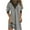 Gray, variant on Elainilye Fashion Womens Dresses Spring Casual V-Neck Long Sleeve Button Long Dress Casual Hooded Dress,Gray