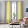 thumbnail image 5 of Yellow Grey Stripes Kitchen Curtains 84 Inch Length, Modern Minimalist Solid Gradient Grommet Top Bedroom Living Room Curtains, Light Filtering Cafe Curtain Drapes 2 Panels Set 84''x84'', 5 of 9