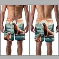 thumbnail image 3 of luoweisi Men's Beach Shorts Quick Dry Swim Trunks with Mesh Lining Sea Lion L, 3 of 5