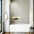 thumbnail image 3 of Bathtub Shower Door, Semi-Frameless Bypass 48"W x 55"H Foldable Hinged Bathtub Glass Door 1/4" Tempered Glass Shower Door with Explosion-Proof Film Stainless Steel Chrome, 3 of 8