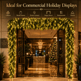 thumbnail image 5 of Christmas Norfolk Garland with LED Light Fork Norfolk Natural Garland Artificial Garland for Christmas Table Fireplace Wall Home Decoration, White, Easy to Arrange Design for Indoor Displays, 5 of 16