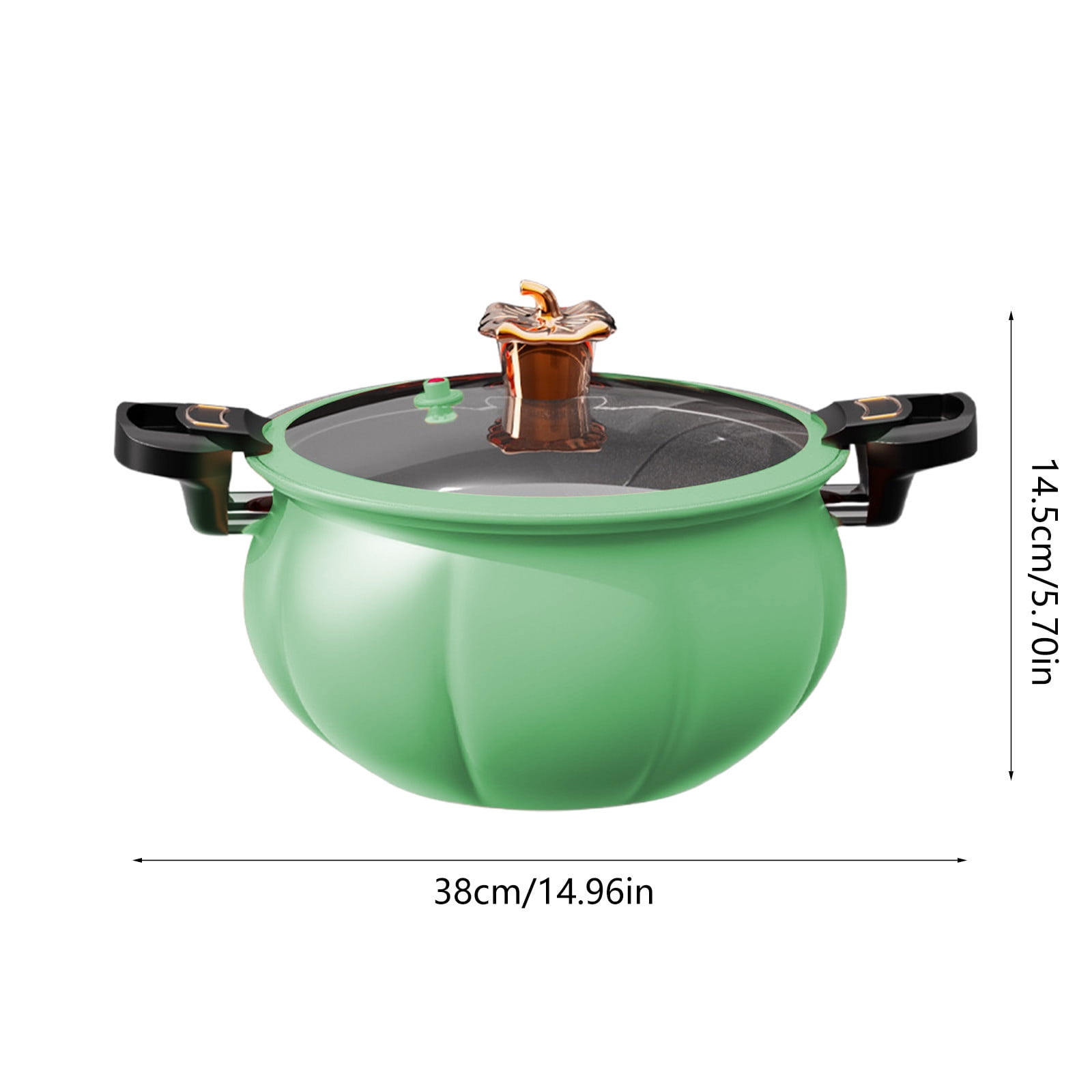 HengDidi 8L Multifunctional Pumpkin Pressure Cooker with Vacuum Seal & Non-Stick Coating, Stainless Steel Soup Pot for Healthy Cooking, Even Heat Distribution