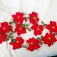 thumbnail image 3 of Guirnalda de flores de Pascua navideña, cadena de luces, decoración navideña para el hogar (2 juegos), 3 of 9