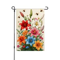 AMHNF Linen Garden Flag for Spring Summer Home Outdoor Garden Yard Door Decor 12x18 inch