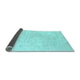 thumbnail image 2 of Ahgly Company Indoor Round Solid Light Blue Modern Area Rugs, 3' Round, 2 of 4