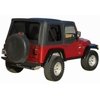 Rampage Products 99515 Factory Replacement Soft Top for 1997-2006 Jeep Wrangler TJ with Door Skins, Black Denim w/Tint Windows