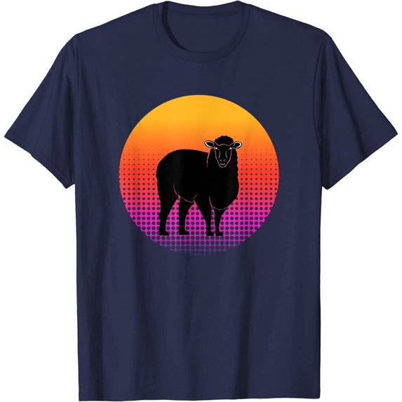 Cool Sheep Animal Silhouette Farm Animal at Sunset Livestock T-Shirt