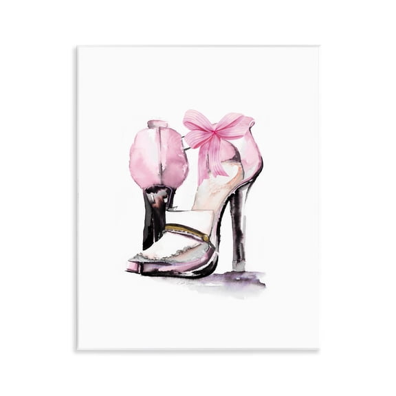 Stupell Industries Pastel Pink Luxe Heels Fashion Painting Unframed Art Print Wall Art, 11 x 14