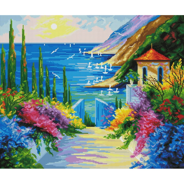 DIAMOND ART CLUB Sunny Road To The Sea Diamond Painting Kit