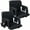 Black 21" without Fans - 2 Pack, variant on ABORON Stadium Seat for Bleachers, Reclining Back Support and Dual Cooling Fans, 21" Wide Padded Bleacher Seat, Portable Folding Stadium Chairs with Cup Holder and Pockets, Ready for Any Sport Events