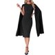 thumbnail image 1 of Vestido de cóctel INSPIRE CHIC para mujeres, vestido lápiz con capa de manga larga plisada, 1 of 6