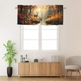 thumbnail image 2 of Fall Deer Forest Kitchen Curtain Valances Wildlife Animal Elk Moose Country Autumn Hunting Thermal Insulated Room Darkening Curtain for Dinning Room 54 by 18 in, 1 Panel, 2 of 6