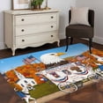 thumbnail image 4 of Independence Day Washable Area Rugs 2.7'x5', Eagle American Flag Carriage Church Abstract Low Pile Throw Living Room Rug Non-Slip Sturdy Edge Binding Carpet for Indoor Entryway Bedside Kitchen, 4 of 9
