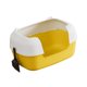 thumbnail image 2 of Caja de Arena para Gatos, Cuenco de Limpieza para Gatos, Inodoro Portátil Extraíble de Lados Altos Antisalpicaduras para Gatos de Interior, Caja de Ar amarillo, 2 of 8
