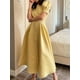 thumbnail image 2 of Women Elegant Long Dresses Summer Fashion Puff Sleeve O Neck Slit Dresses Chic Slim High Waist Large Swing A Line Dress VestidosS&China Gao Jinjia LED, 2 of 2