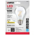 thumbnail image 3 of Satco 8 Watt A19 LED - Clear - Medium base - 2700K - 800 Lumens - 120 Volt - Carded, 3 of 3