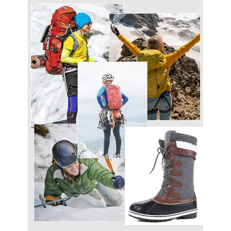 EliteLand Women s Snow WomenMid Calf Anti slip Outdoor Warm Duck Boot for Winter Walmart