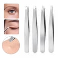 thumbnail image 2 of EXLEAF 2026 New Eyebrow Tweezers Set 4 Piece Stainless Steel Hair Plucker for Women Multi-Purpose for Home, Salon, Travel, Professional Use, 2 of 6