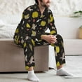 thumbnail image 7 of Daiia yellow Pumpkin Corn for Men's Long-Sleeved Pajama Set – Soft & Comfortable Sleepwear Button-Up Pajamas Cozy Lounge Wear-Medium, 7 of 7