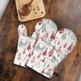 thumbnail image 5 of Cute Oven Mitts,Multicolor Christmas Tree Pattern Oven Mitt 2-Pack Set,Kitchen Gloves for Oven,Heat Resistant Oven Mitts 7.7"x12", 5 of 7