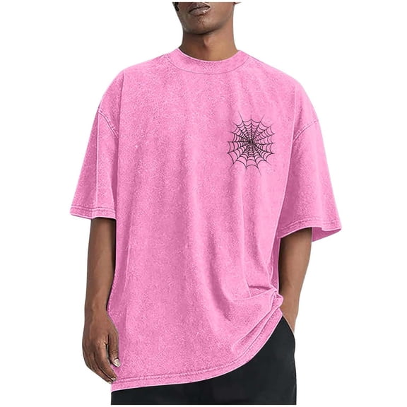 WRKEKC Men's T-Shirts Print Casual Athletic Washed Cotton Vintage Distressed T Shirt Short Sleeve Round Neck Top Comfortable Retro Style