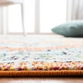 thumbnail image 6 of SAFAVIEH Madison Dalia Oriental Area Rug, Orange/Teal, 8' x 8' Square, 6 of 16