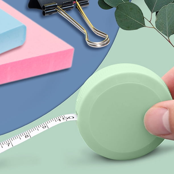 Fiudx Regla Suave, Cinta Métrica Retráctil Compacta, Material Plástico Duradero, Medición Precisa, Uso Versátil En Casa y Al Aire Libre, Fácil de Transportar, Longitud de 1,5 Metros, Color Verde