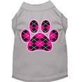 thumbnail image 6 of Pet Dog  Cat Shirt Screen Printed, "Argyle Paw Pink", 6 of 8