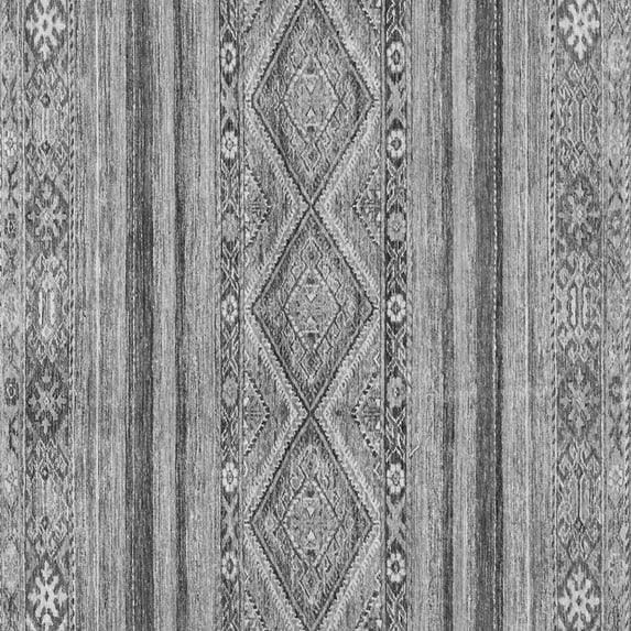 Ahgly Company Indoor Square Abstract Gray Modern Area Rugs, 8' Square