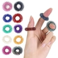 thumbnail image 2 of LEEYNEER 5Pcs Massage Circles Round Smell-less Long-term Use Kill Time Flexibility Relieve Stress Metal Mini Spring Anti-Stress Rings Daily Accessories, 2 of 8