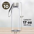 thumbnail image 5 of Genie Plastic Water Bottles with Strap 17 oz. Set of 10, Bulk Pack - Refillable, Great for Gym, Hiking, Cycling, School - Grey, 5 of 5