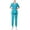Light Blue, variant on Womens Scrubs Medical Scrub Set Stretch Short Sleeve Cleaning Clothes for Housekeeping Scrubs Sets Uniform