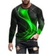 thumbnail image 2 of Blusas y camisas de manga larga con cuello redondo para hombre, blusa informal de manga larga con cuello redondo y estampado., 2 of 5