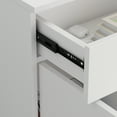 thumbnail image 6 of WIAWG L Shaped Front Recption Desk with Drawer and Counter White 55.1", 6 of 7