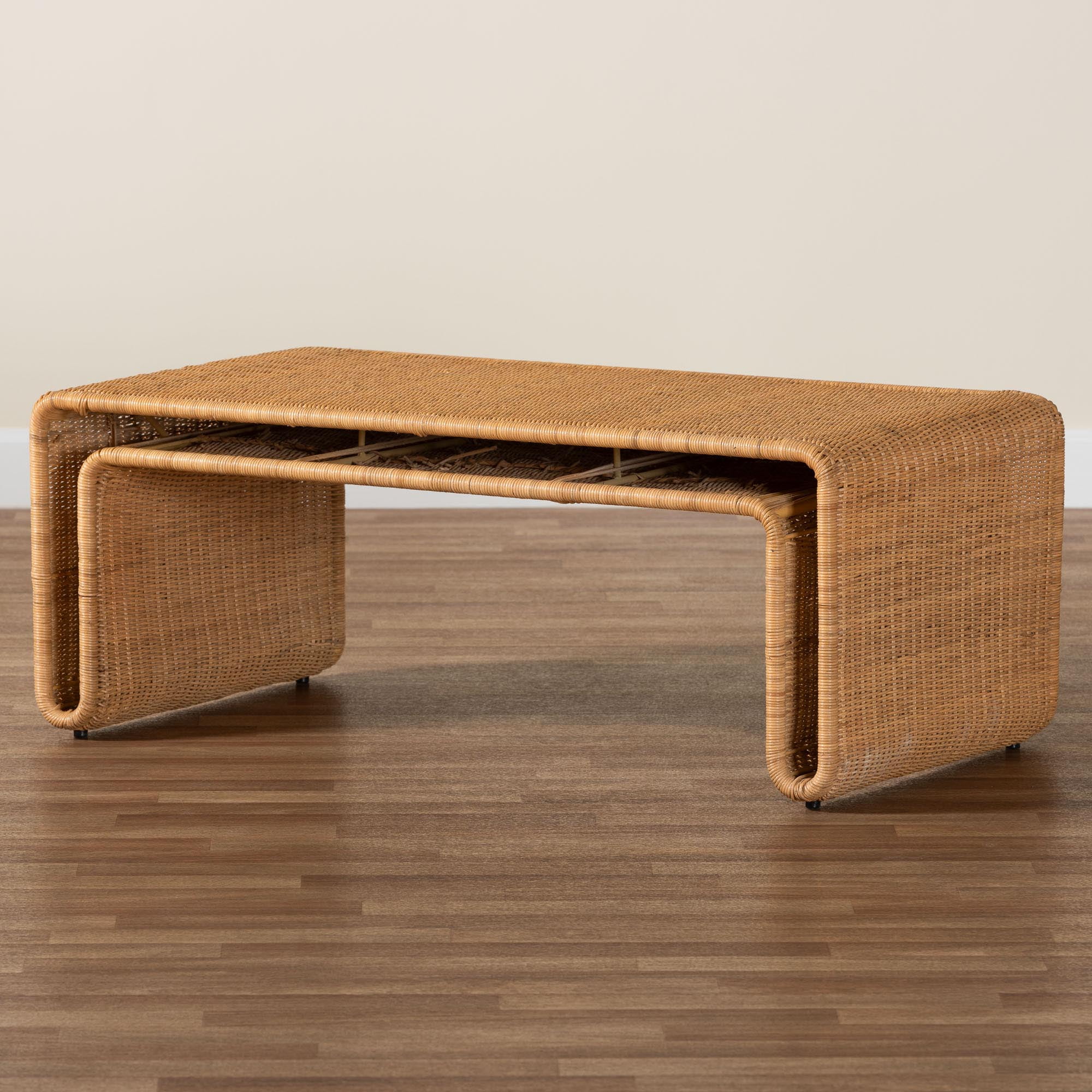 bali & pari Nevada Boho Coffee Table, Light Honey