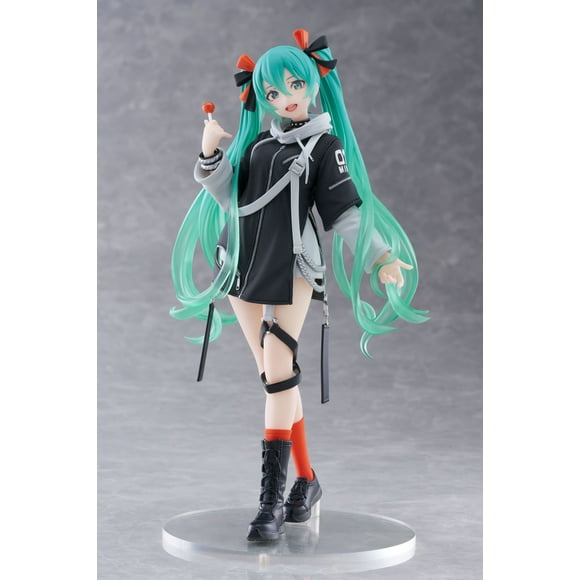 Original Taito Fashion Vocaloid Hatsune Miku Anime Figure Punk Future Collection Desktop Decoration Model Toys Christmas Gifts