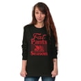 thumbnail image 4 of Fat Pants Season Thanksgiving Turkey Plus Size Long Sleeve Graphic Tee Shirt Brisco Brands 2X, 4 of 5
