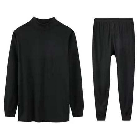 

Mens Winter Thermal Fleece Long Johns Top Bottom Underwear Pajamas Set 2pcs Set