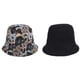thumbnail image 1 of Sombrero de cubo de algodón reversible de doble cara para mujeres y hombres, sombrero de pescador plegable para viajes de vacaciones de verano en la playa, 1 of 5