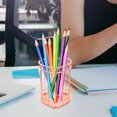 thumbnail image 4 of OULII Pen Storage Rose Gold Stainless Steel Heart Supply 1Pack Back to School, 4 of 6