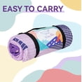 thumbnail image 3 of Whale Flotilla Extra Large Outdoor Picnic Blanket (60”x80”), Waterproof Wear-resistant Beach Blanket, Foldable Handy Mat Tote Spring Summer Great for Camping and Park, Purple, 3 of 6