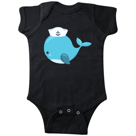 

Inktastic Blue Whale Sailor Whale Whale With Sailor Hat Gift Baby Boy Bodysuit