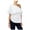 White - brightwhite, variant on bar III Womens Ruffled One Shoulder Blouse, White, X-Small
