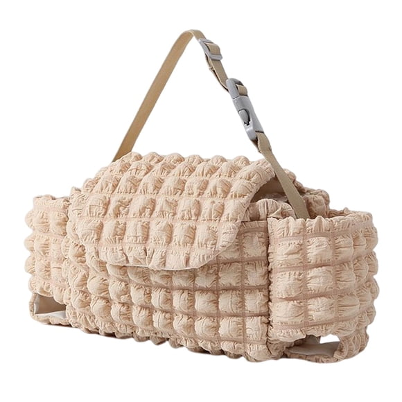 Sac de Rangement Sac pour Maman Bandoulière Ajustable Contenant Pochette Poussette Organisateur pour Bébé pour Biberon Couche, Essentiels pour Bébé, Articles pour Bébé, Voyage Kaki