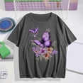 thumbnail image 2 of Summer Fashion Women 2025 Tops Short Sleeve Shirts Crew Neck Cute Trendy Tunic Blouses Daisy Dragonfly Graphic Tops Y2K Over 30 40 50 My Items Orders, 2 of 4