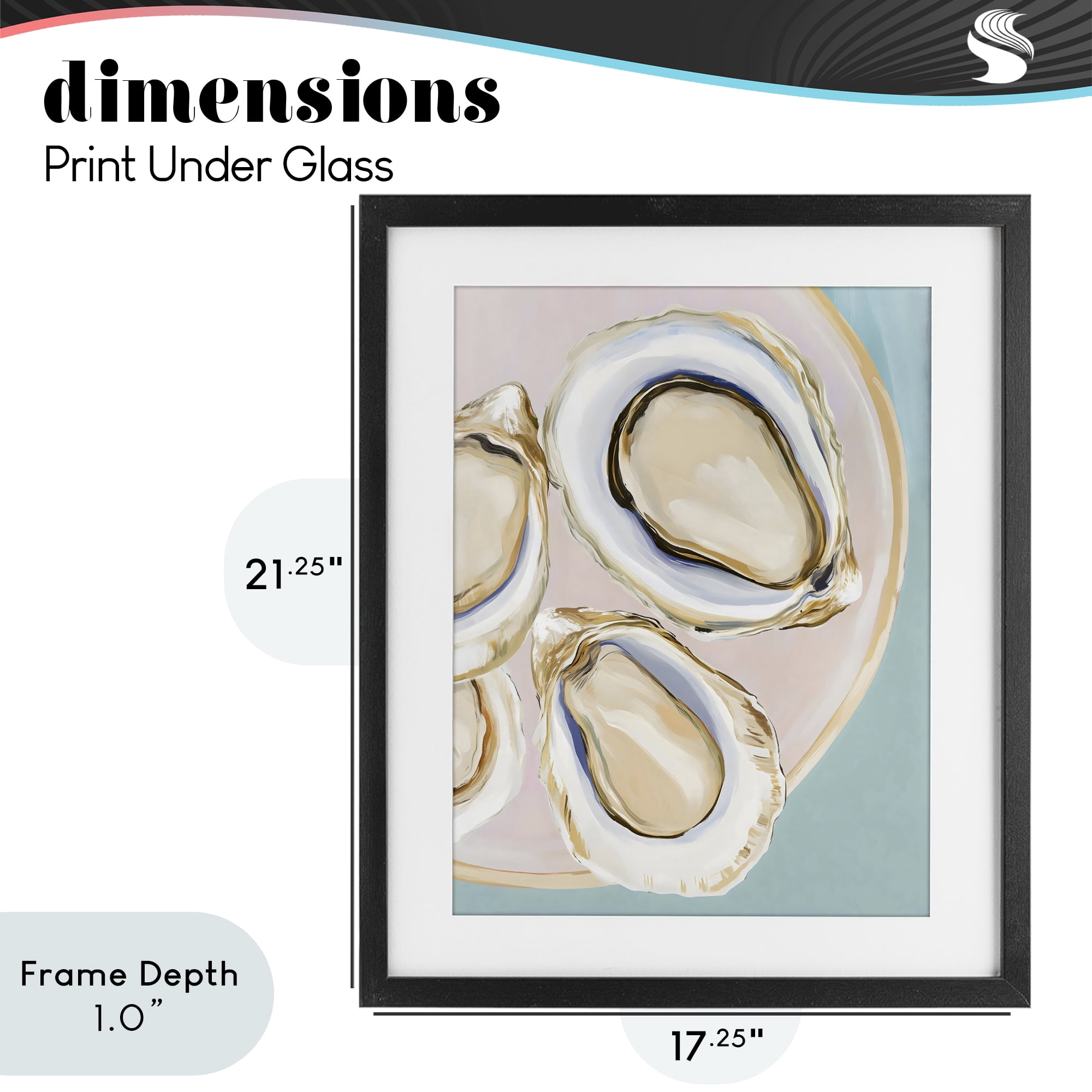 Stupell Industries Plate of Oysters Black Framed Print Under Glass, design by The Prints Vibe